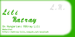 lili matray business card